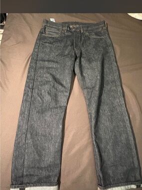 Levi's Men's Raw Dark Blue Straight Jeans